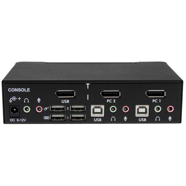 2 Port Professional USB DisplayPort KVM Switch with Audio