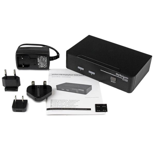 2 Port Professional USB DisplayPort KVM Switch with Audio