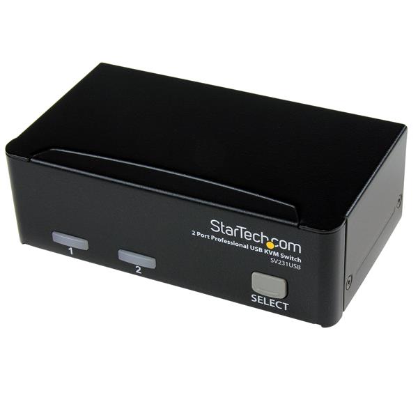 2 Port Professional USB KVM Switch Kit with Cables