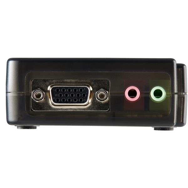 4 Port Black USB KVM Switch Kit with Cables and Audio