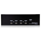 4 Port Dual DVI USB KVM Switch with Audio & USB 2.0 Hub