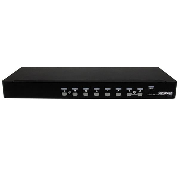 8 Port 1U Rackmount USB PS/2 KVM Switch with OSD