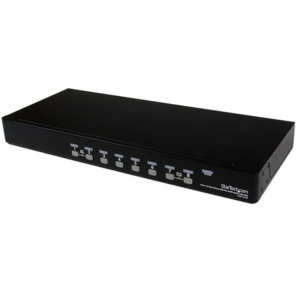 8 Port 1U Rackmount USB PS/2 KVM Switch with OSD