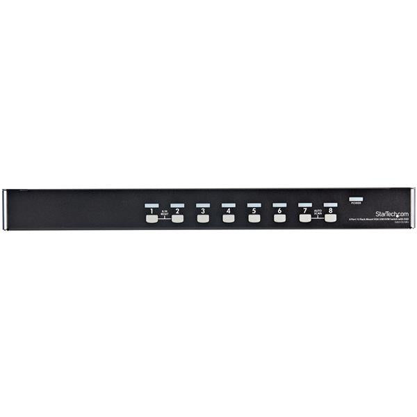 8 Port 1U Rackmount USB KVM Switch Kit with OSD and Cables