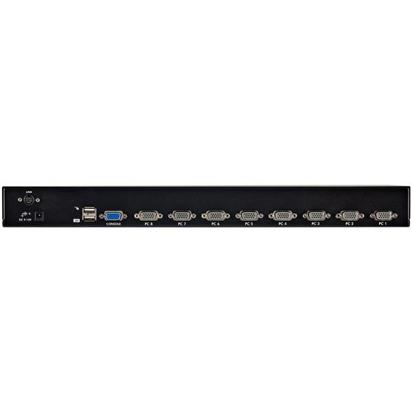8 Port 1U Rackmount USB KVM Switch Kit with OSD and Cables