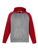 Hype Kids Two Tone Hoodie - Grey Marle/Red (Size 8)