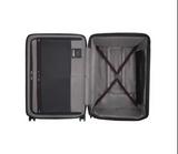 Victorinox Spectra 3.0 expandable suitcase in eco-friendly polycarbonate, featuring dual wheels, TSA lock, and personalized options.