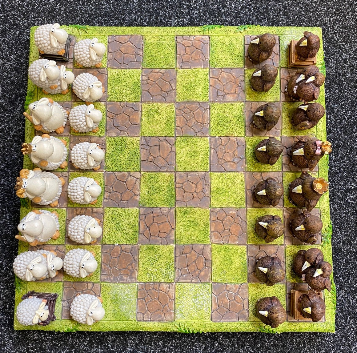 Chess Set - Sheep vs Kiwi