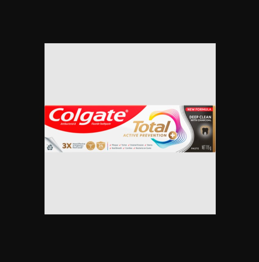 Colgate Total Active Prevention Deep Clean Charcoal Toothpaste 115g