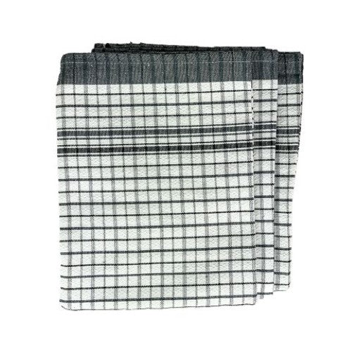 Teatowel Black/Grey Fast Dry Commercial