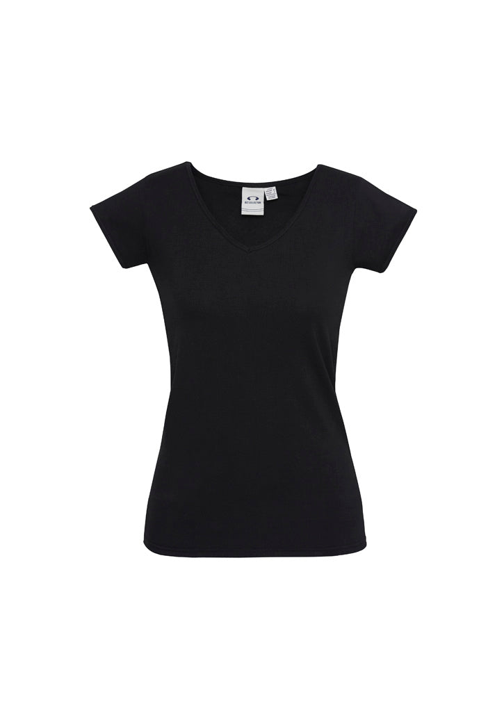 Viva Womens Short Sleeve Tee - Black