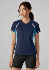 Renegade Womens Short Sleeve Tee - Navy/Sky/Silver