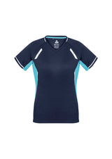 Renegade Womens Short Sleeve Tee - Navy/Sky/Silver