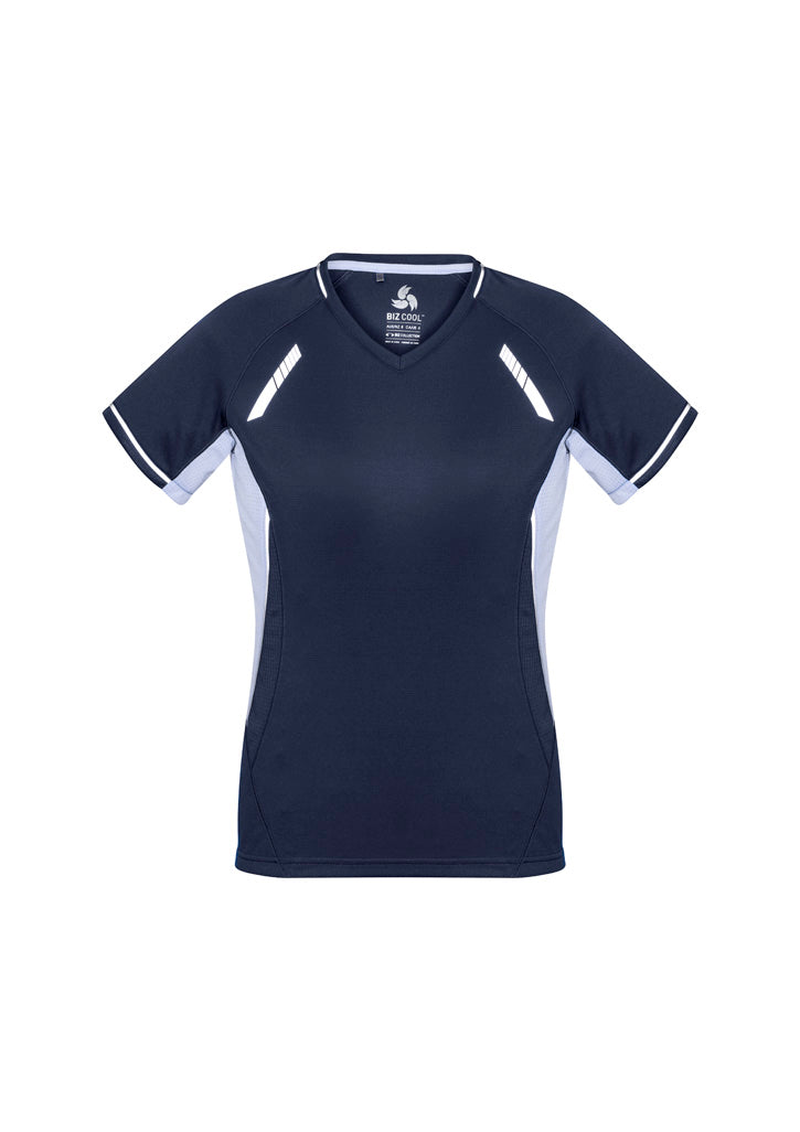 Renegade Womens Short Sleeve Tee - Navy/White/Silver