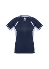 Renegade Womens Short Sleeve Tee - Navy/White/Silver