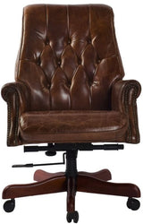 Leather - Bankers Chair - Vintage Cigar Brown