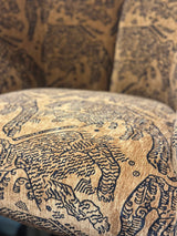 ACCENT CHAIR - HUNTRESS CHENILLE FABRIC (TIGER/BROWN