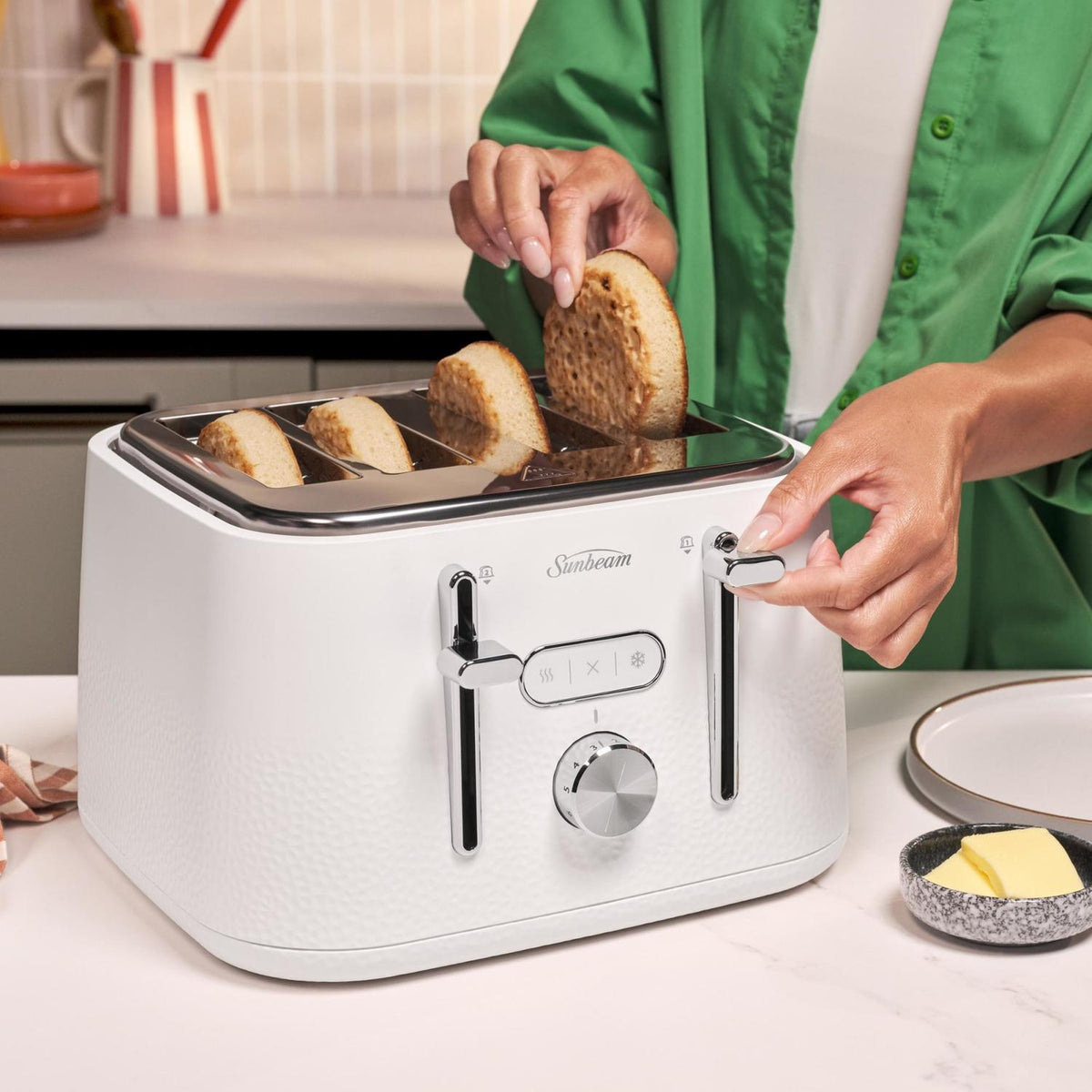 4 SLICE TOASTER - FREYA COLLECTION (WHITE)