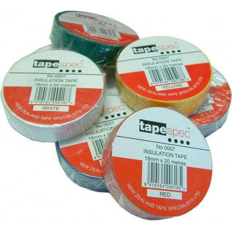 Bright orange insulation tape, 20M x 19mm, flame retardant, moisture-resistant, ideal for indoor and outdoor electrical use.