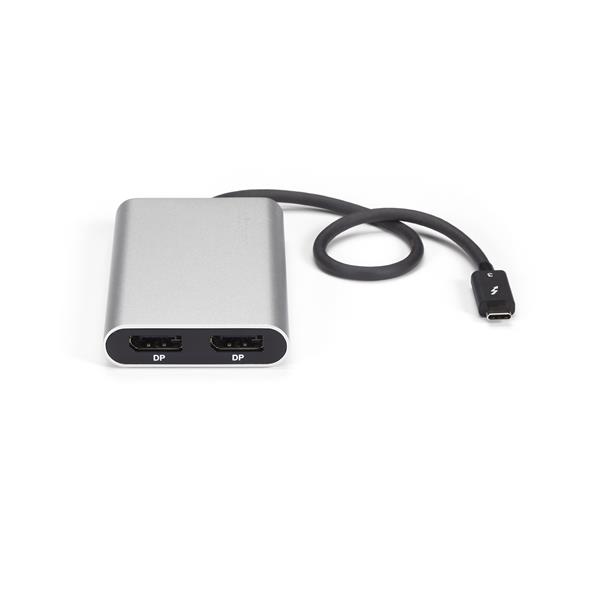 Thunderbolt 3 to Dual DisplayPort Adapter - 4K 60Hz - Mac and Windows Compatible