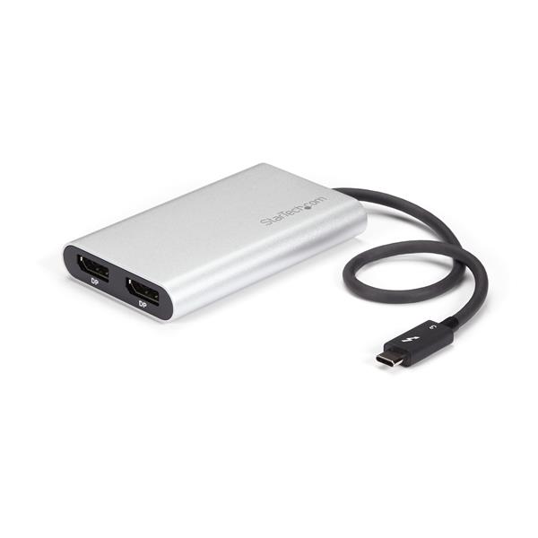 Thunderbolt 3 to Dual DisplayPort Adapter - 4K 60Hz - Mac and Windows Compatible