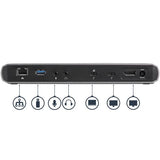 Thunderbolt 3 Dock with dual 4K output, 85W power delivery, aluminum casing, and multiple USB ports for enhanced connectivity.