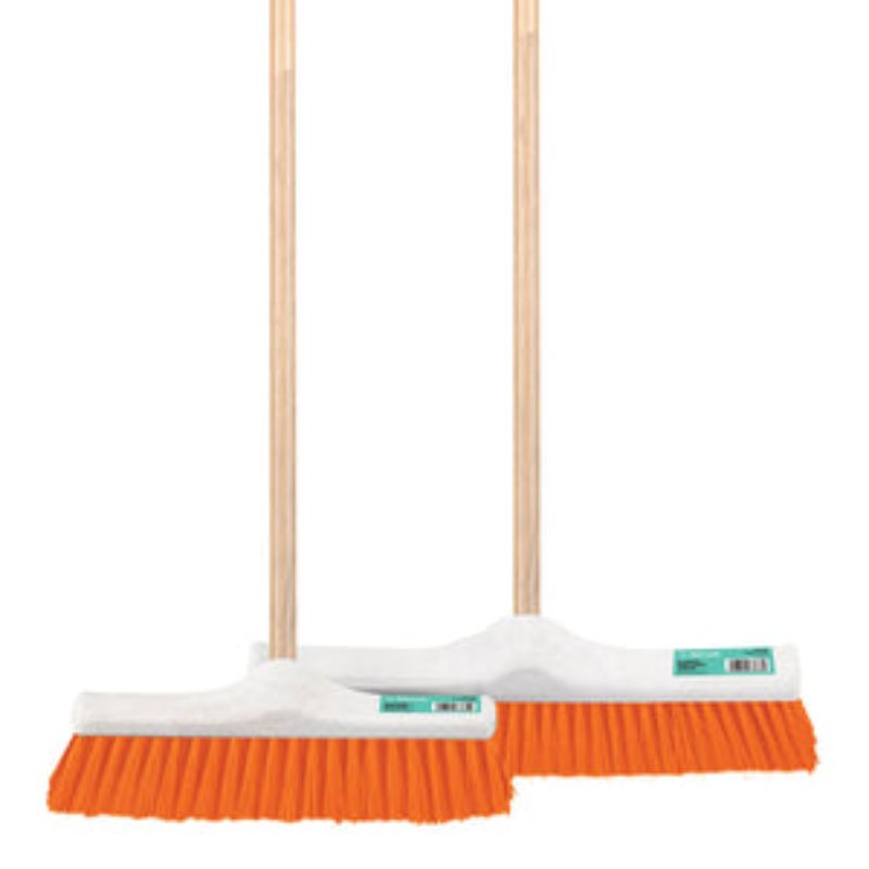 Platform Broom Stiff Bristles with Handle 40cm Truper