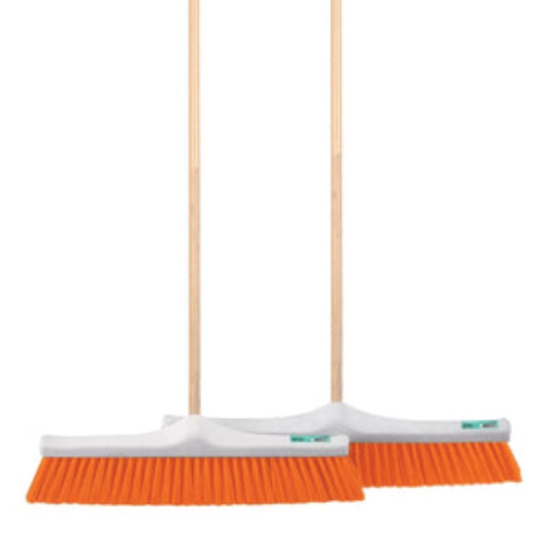 Platform Broom 500mm Soft Poly Bristles with Handle Truper