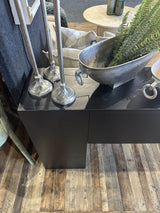 BLOCK CONSOLE - DOVETEAIL ANTIQUE BLACK ELM RECLAIMED ELM