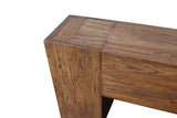 BLOCK CONSOLE - DOVETEAIL ANTIQUE ELM RECLAIMED ELM (2.2m x 35cm x 80cm)