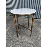 SIDE TABLE - WHITE MARBLE/IRON (45 x 45 x 55cm)