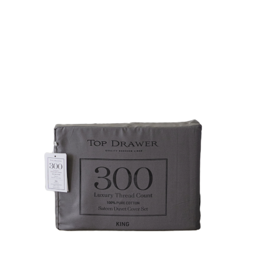 Duvet Cover Set - Top Drawer 300TC Graphite (King)