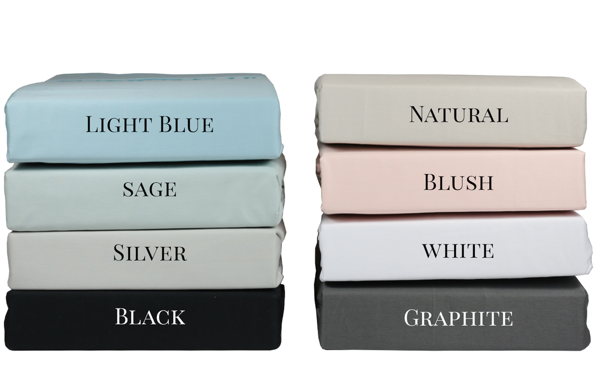 King Single Sheet Set in Natural color, 300TC cotton, soft, breathable, with a luxurious sateen weave for elegant bedding.