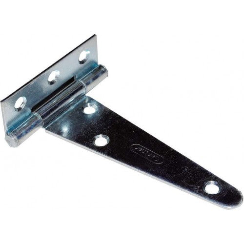 Gate Hinge Tee - Light - Galv. 4 Inch, durable zinc plated hinges ideal for gates and doors, designed to prevent wood splitting.