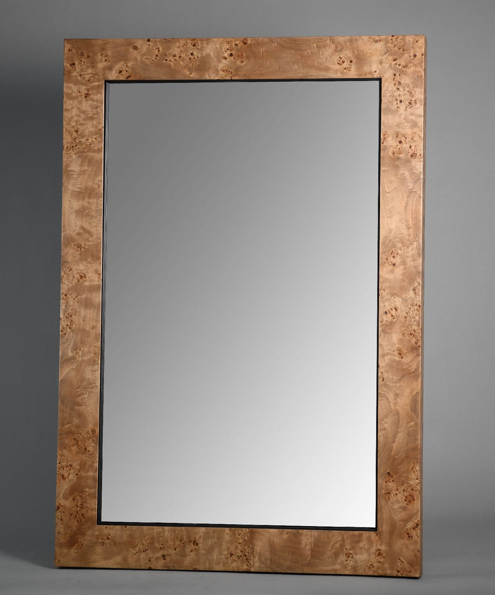 RECTANGLE MIRROR - BURL WALNUT VENEER/MDF (1.14m x 1.65m x 10cm)