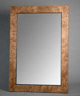 RECTANGLE MIRROR - BURL WALNUT VENEER/MDF (1.14m x 1.65m x 10cm)
