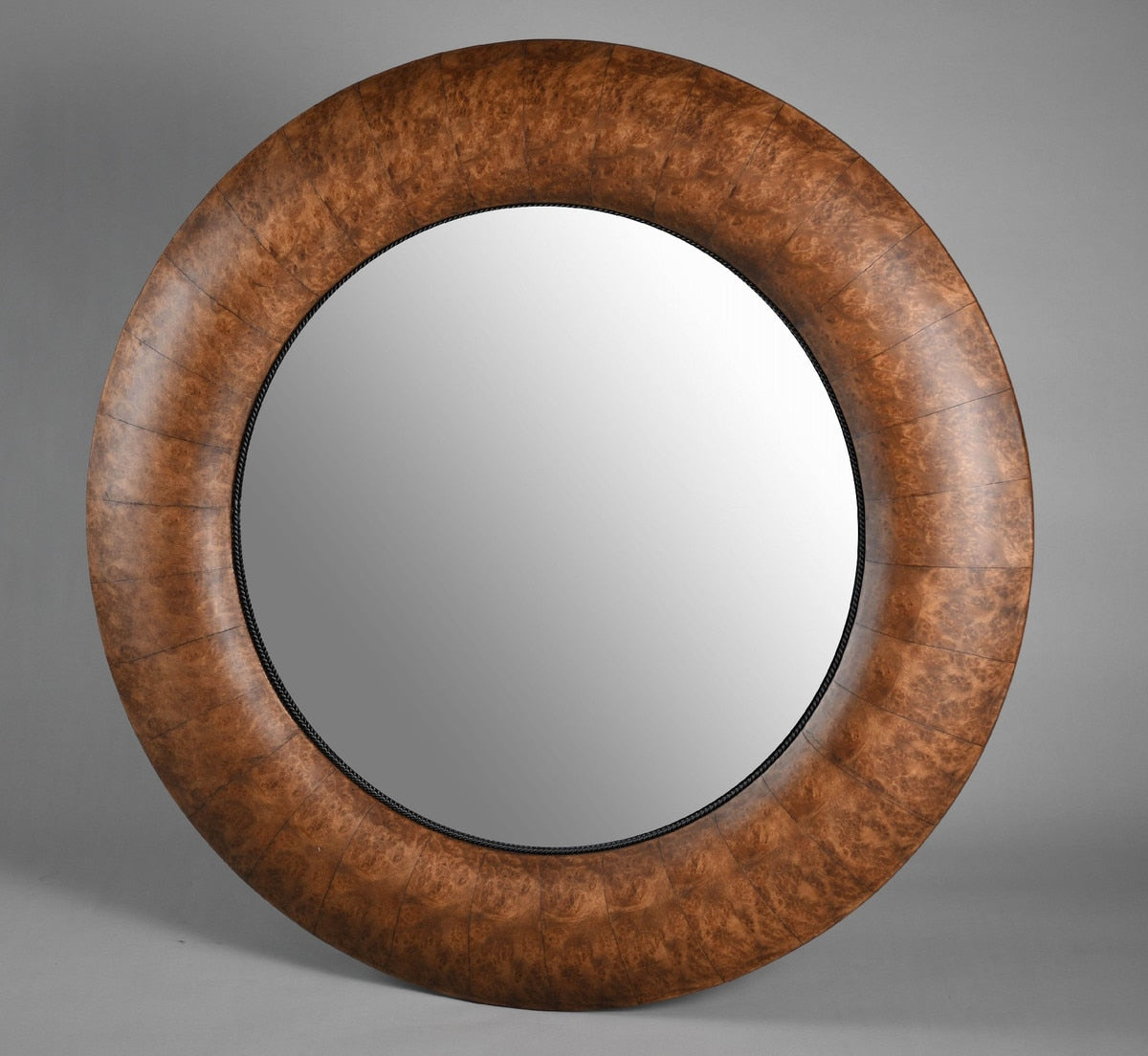 ROUND MIRROR - VENEER/MDF WALNUT (1.1m x  1.1m x 6cm)