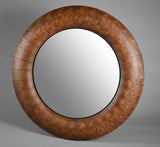 ROUND MIRROR - VENEER/MDF WALNUT (1.1m x  1.1m x 6cm)