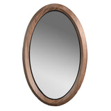 OAK OVAL MIRROR - VENEER/MDF (55 x 85 x 5cm)