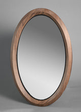 OAK OVAL MIRROR - VENEER/MDF (55 x 85 x 5cm)