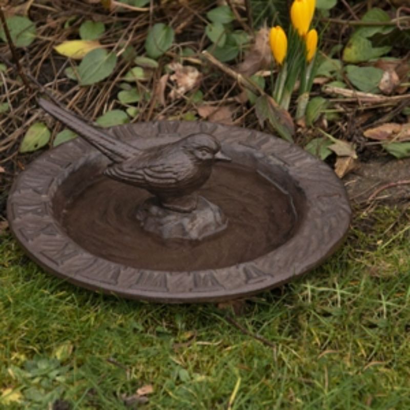 Sun Dial Bird Bath - Cast Iron