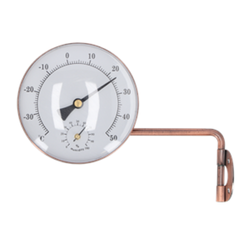 Thermometer - Window Frame Round Copper