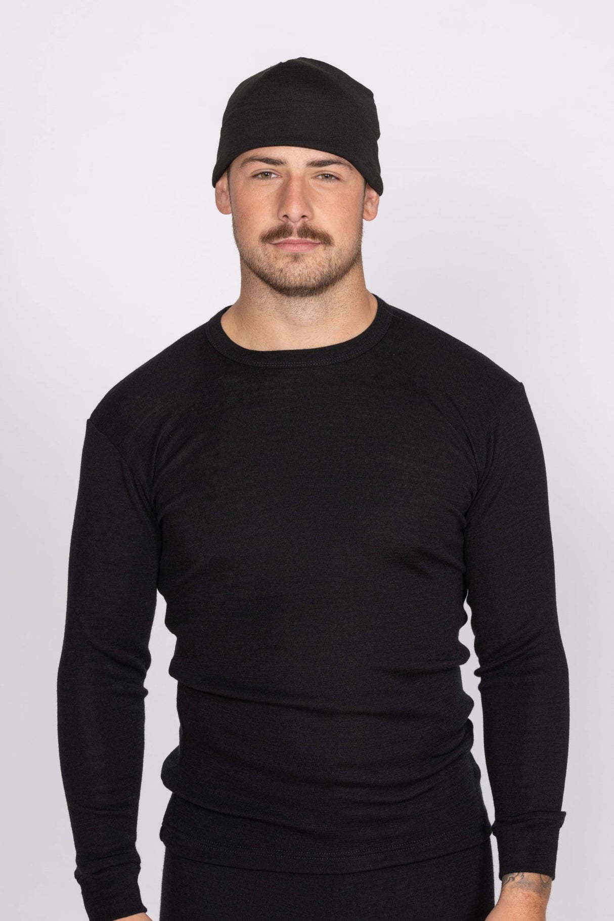 Warm Beanie 100% Merino - Black