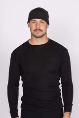 Warm Beanie 100% Merino - Black