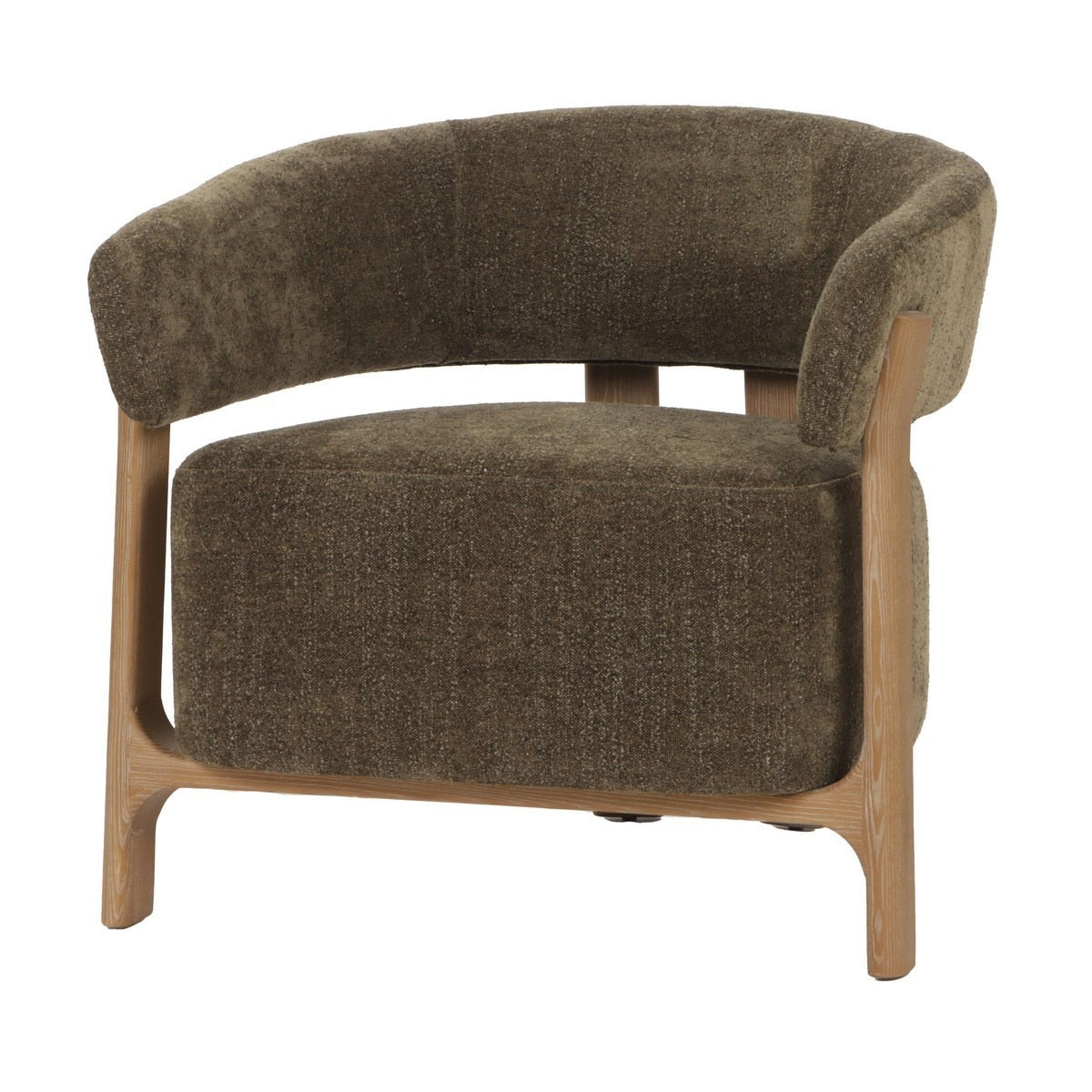 OCCASSIONAL CHAIR - LUNA OLIVE W/ ASH ACCENT LEGS (73 x 69 x 67.5cm)