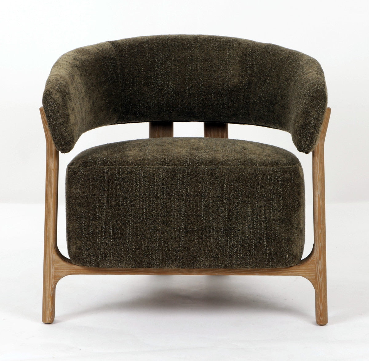 OCCASSIONAL CHAIR - LUNA OLIVE W/ ASH ACCENT LEGS (73 x 69 x 67.5cm)
