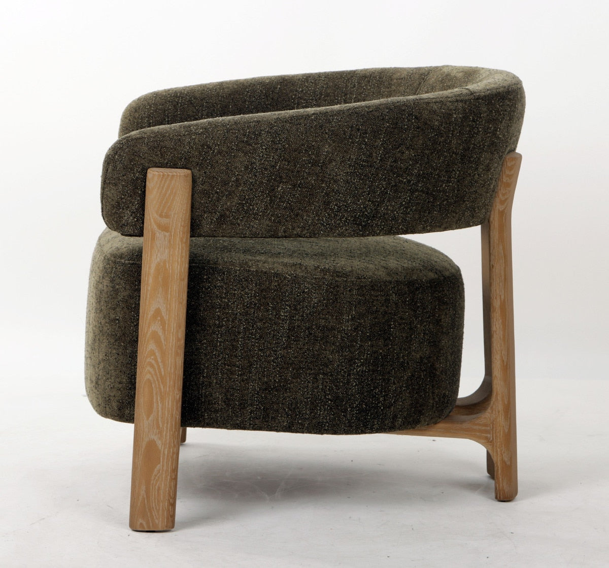 OCCASSIONAL CHAIR - LUNA OLIVE W/ ASH ACCENT LEGS (73 x 69 x 67.5cm)
