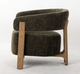 OCCASSIONAL CHAIR - LUNA OLIVE W/ ASH ACCENT LEGS (73 x 69 x 67.5cm)