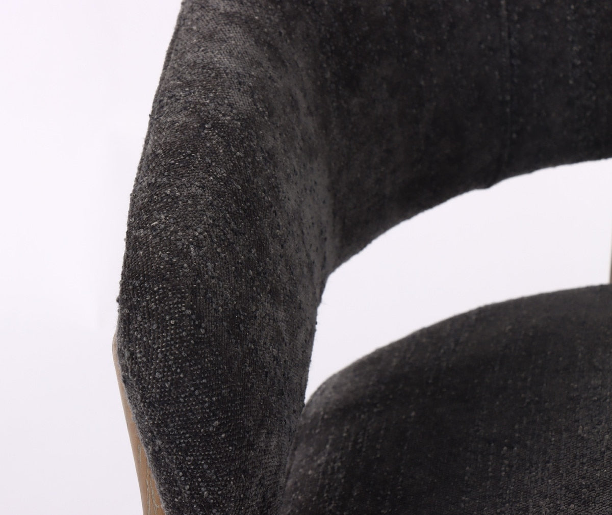 OCCASSIONAL CHAIR - LUNA STEEL W/ ASH ACCENT LEGS (73 x 69 x 67.5cm)