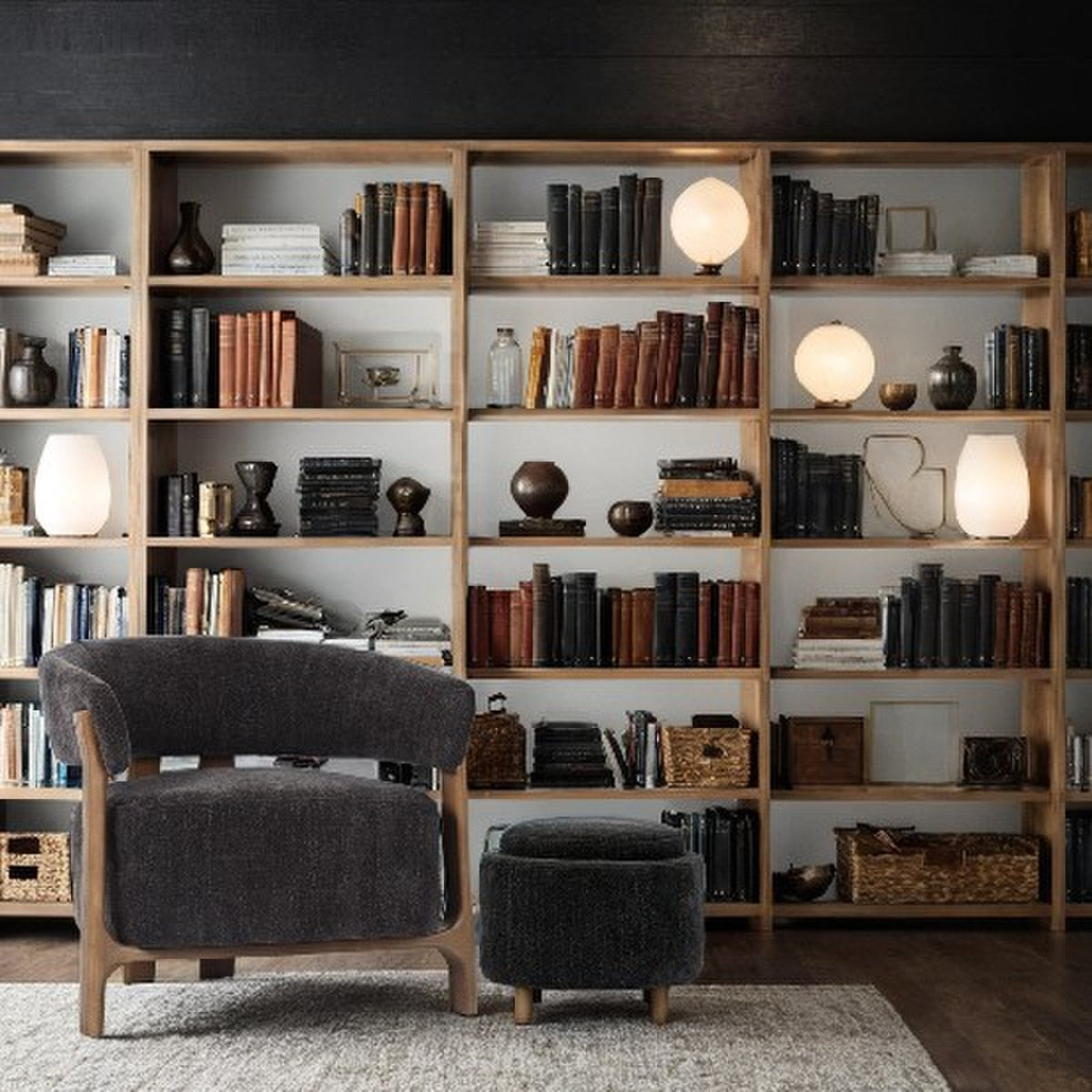 OCCASSIONAL CHAIR - LUNA STEEL W/ ASH ACCENT LEGS (73 x 69 x 67.5cm)